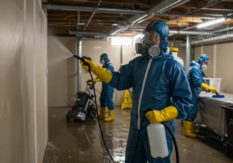Basement Sanitization and Antimicrobial Treatment process in City of Emporia, VA