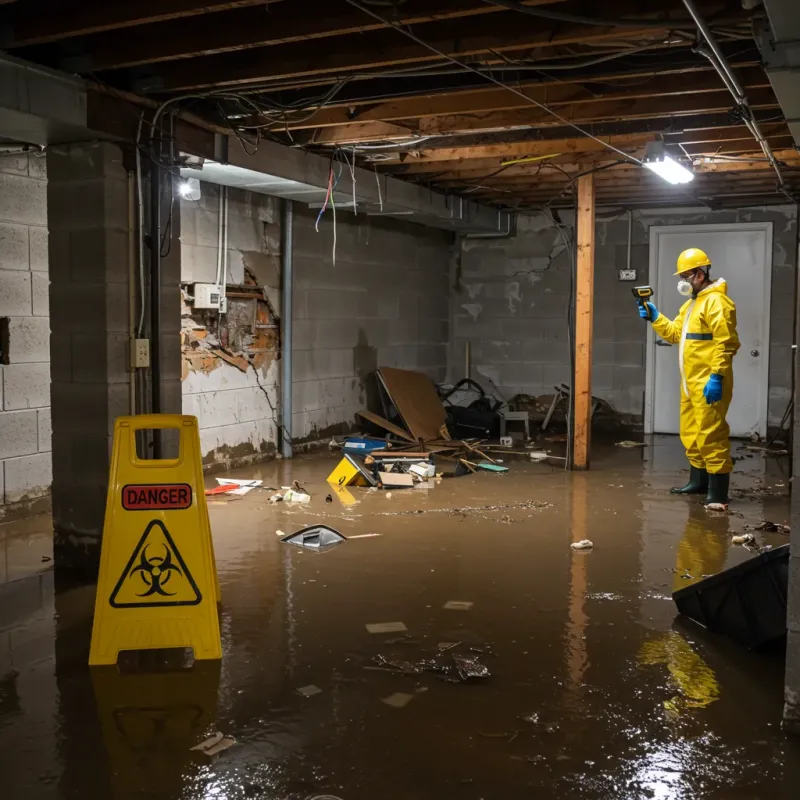 Flooded Basement Electrical Hazard in City of Emporia, VA Property